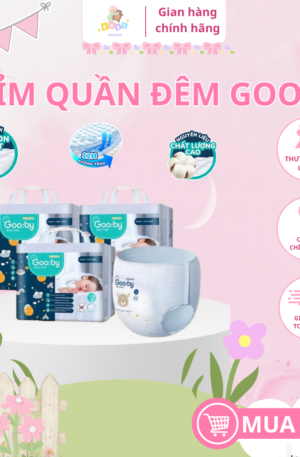 2X Thấm Hút – 2X Khô Thoáng: Bỉm Gooby Premium Siêu Mỏng Mềm Mại Cho Bé