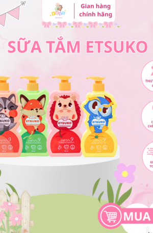 SỮA TẮM GỘI DƯỠNG ẨM KHÁNG KHUẨN ETSUKO 400ML