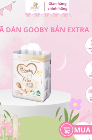 Bỉm dán Gooby Extra X2.5 Dry Power – Tã dán siêu thấm hút cho bé đủ size